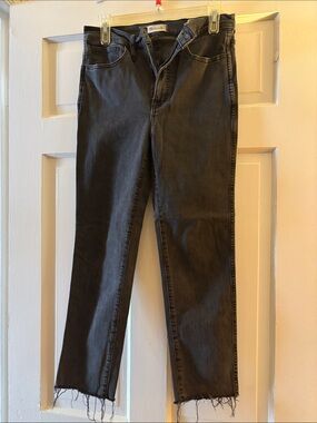 Madewell Stovepipe Black Straight-Leg Jeans